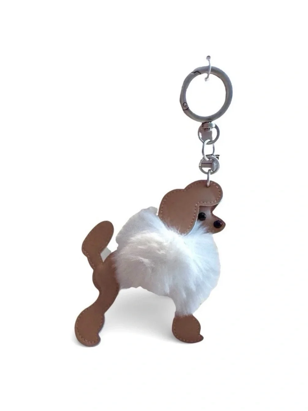 Fluffy Pink Poodle Bag Charm Keychain From Chico’s, NWT